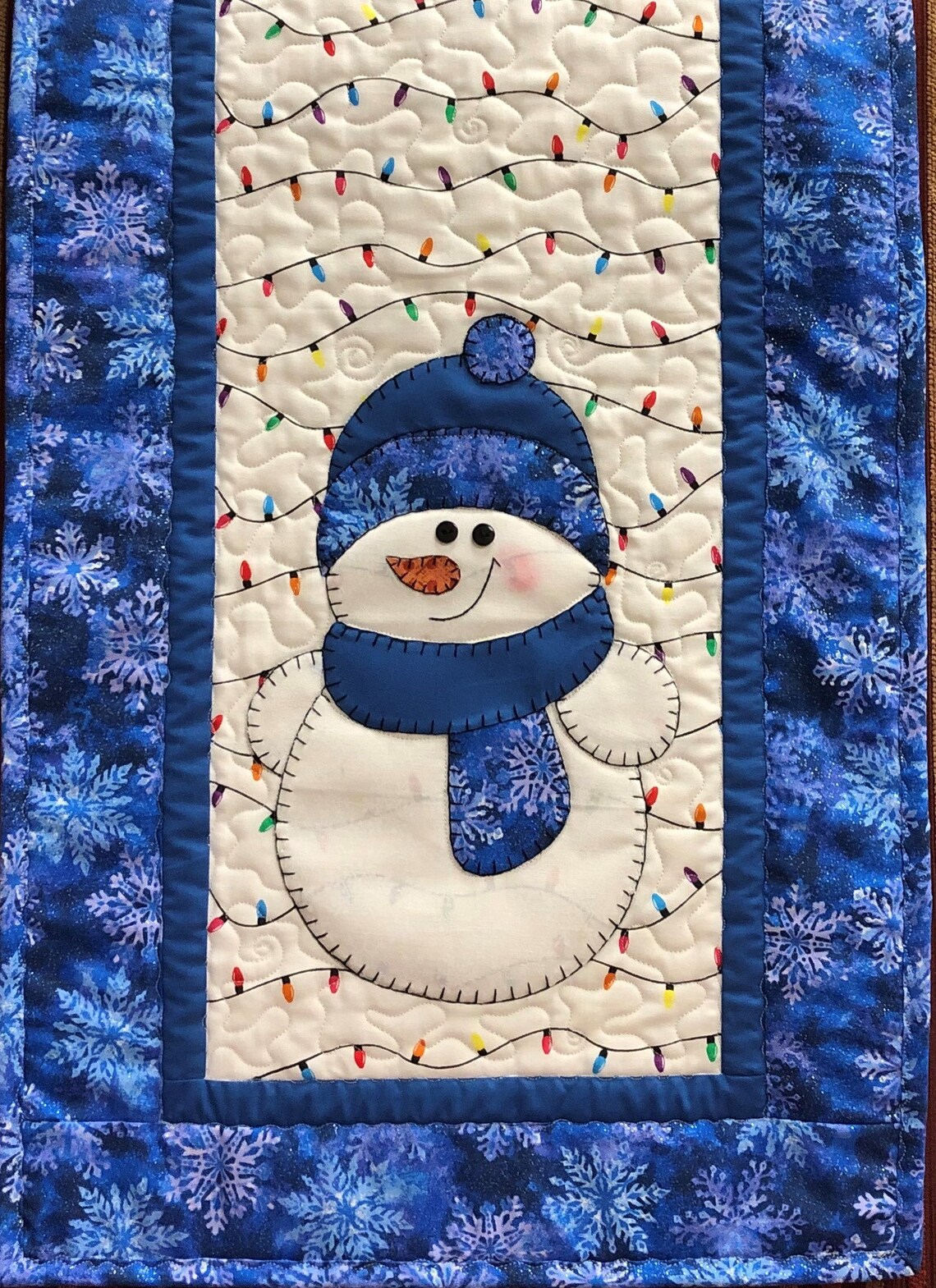 Snowman Applique Table Runner Pattern Digital Download PDF - Etsy