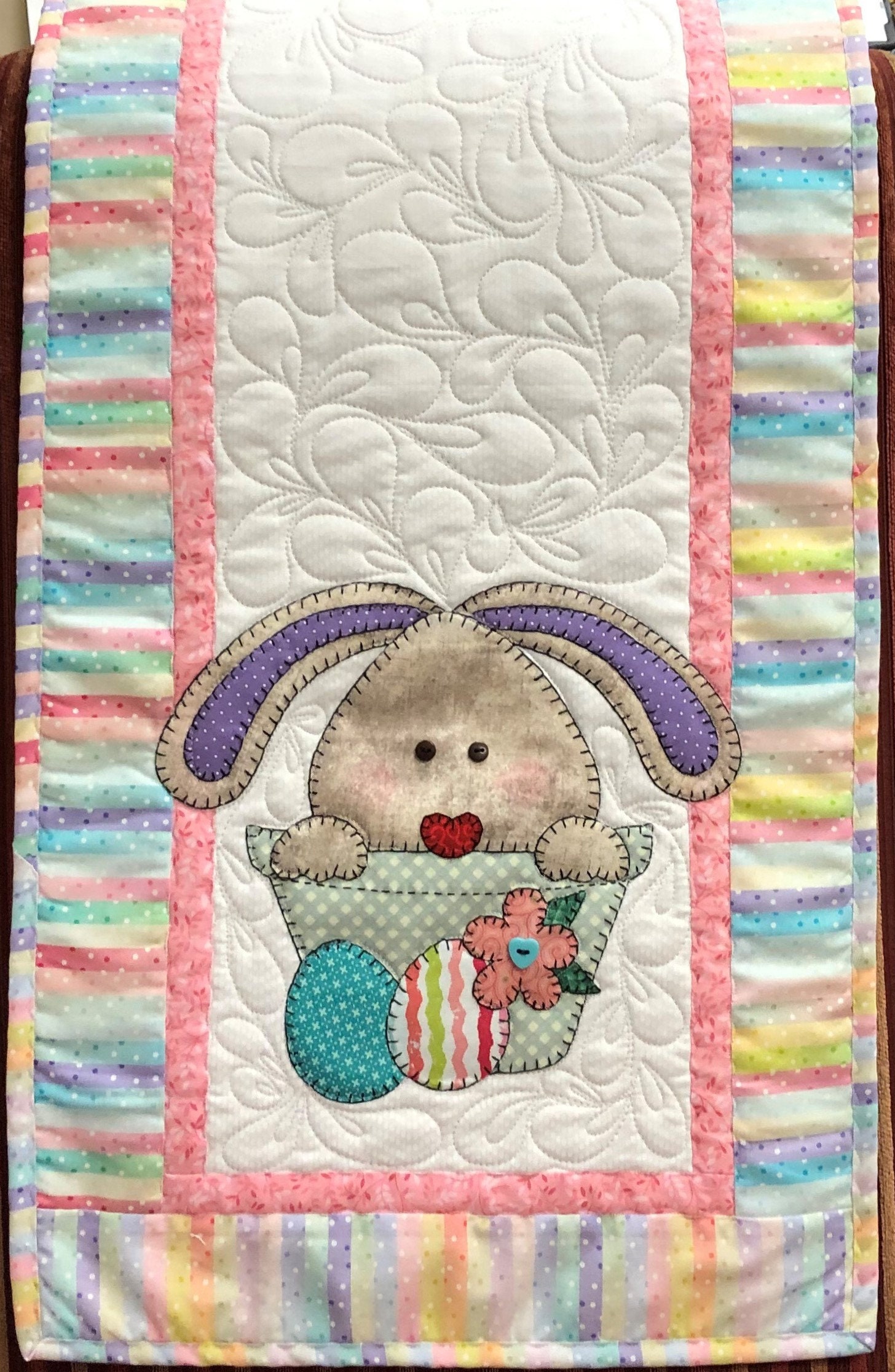 Easter Bunny Applique Table Runner Pattern PDF Digital Download - Etsy