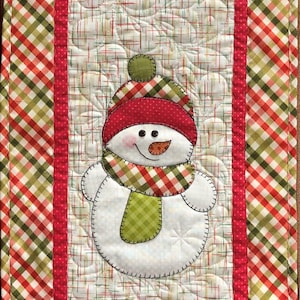 Snowman Applique Table Runner Pattern Digital Download PDF - Etsy Canada