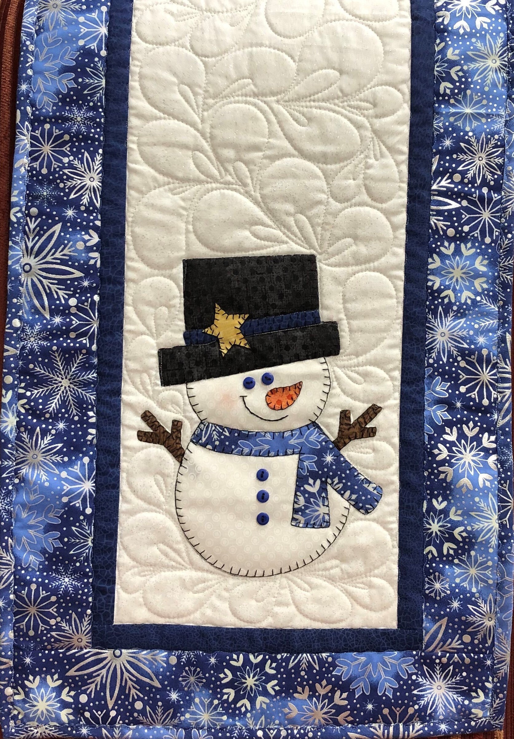 Top Hat Snowman Applique Table Runner Pattern Digital Download PDF - Etsy