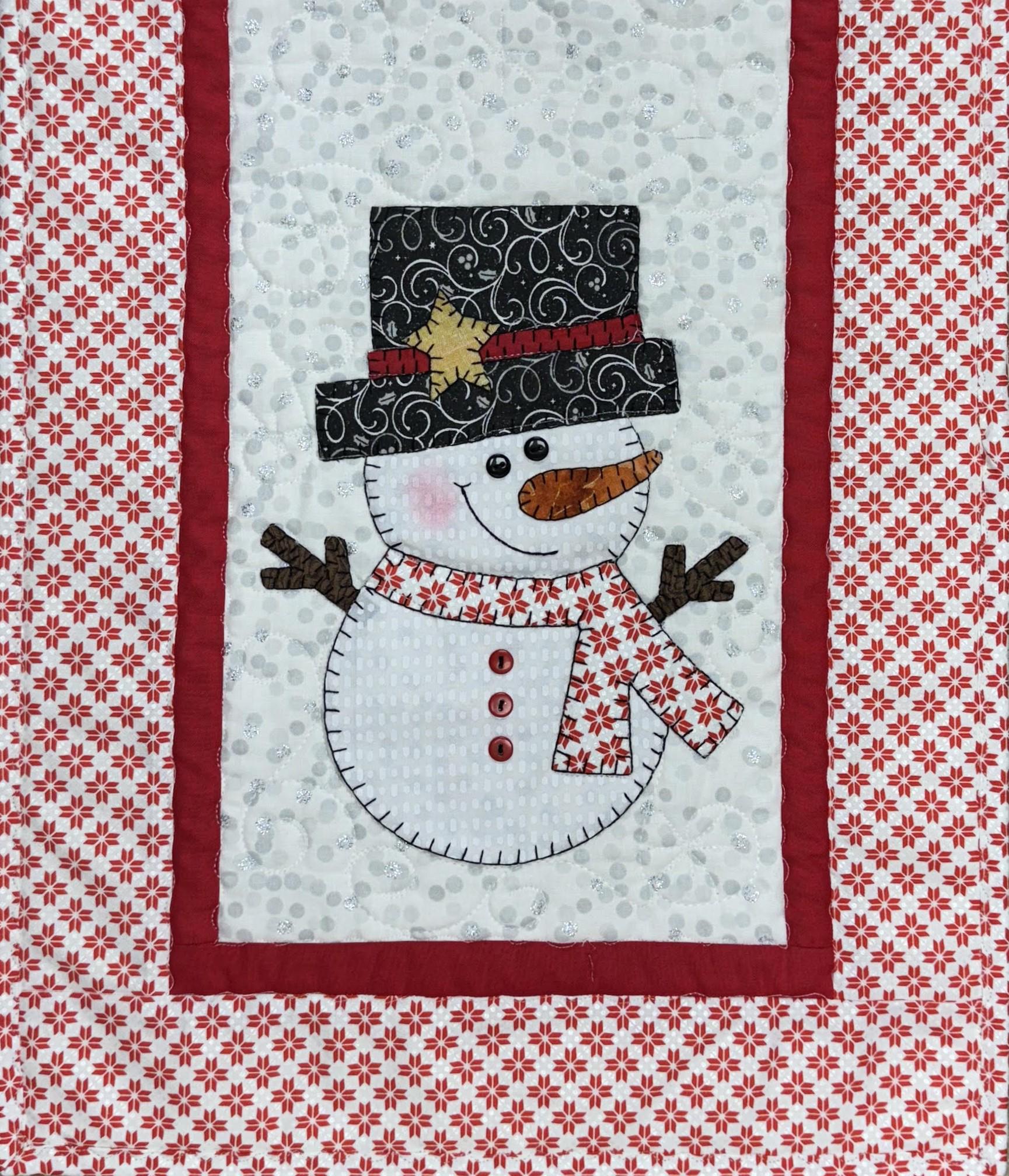 Top Hat Snowman Applique Table Runner Pattern Digital Download PDF - Etsy