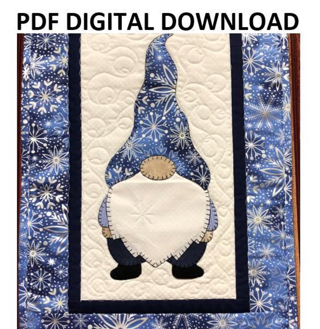 Gnome Applique Table Runner Pattern PDF Digital Download - Etsy