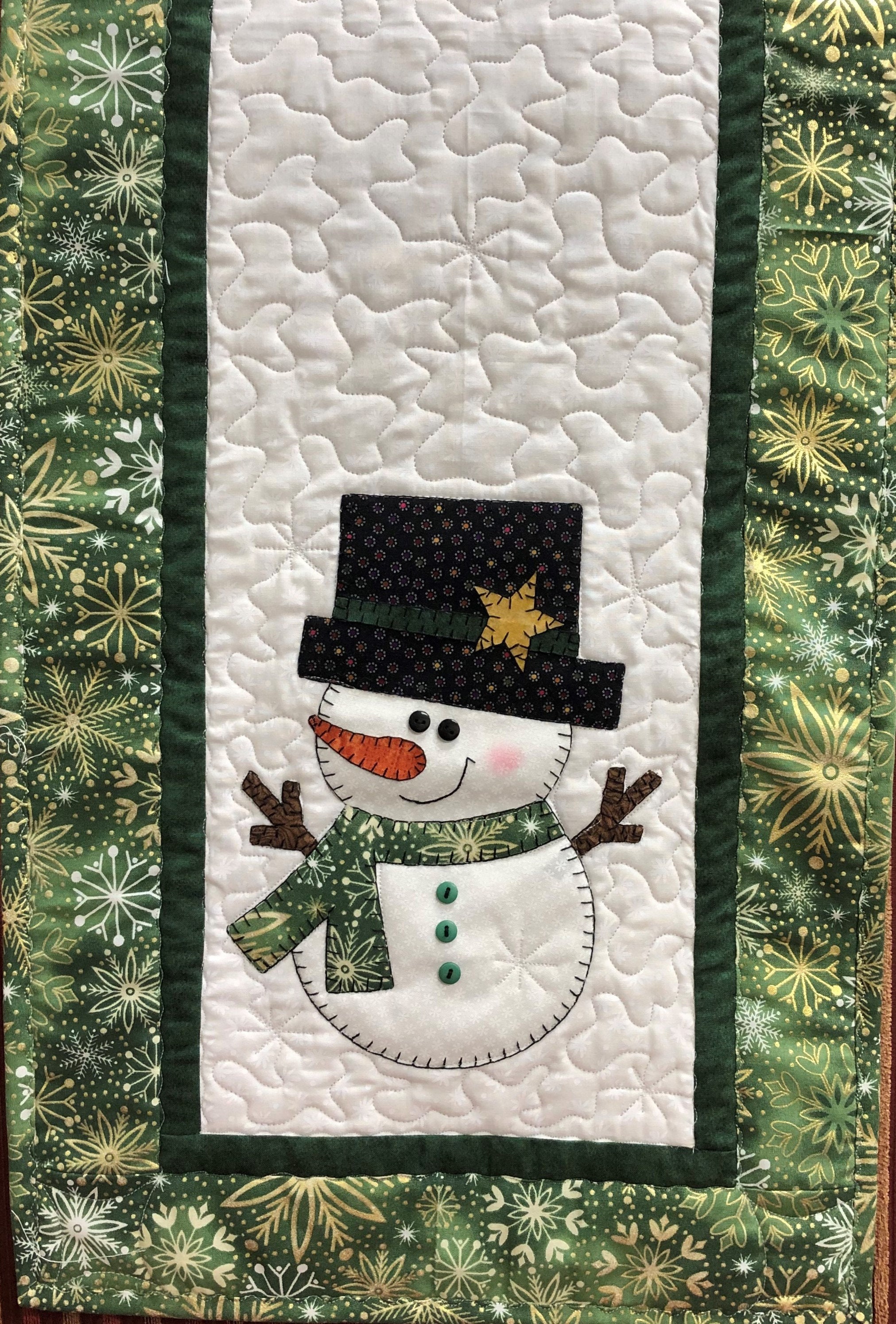 Top Hat Snowman Applique Table Runner Pattern Digital Download PDF - Etsy