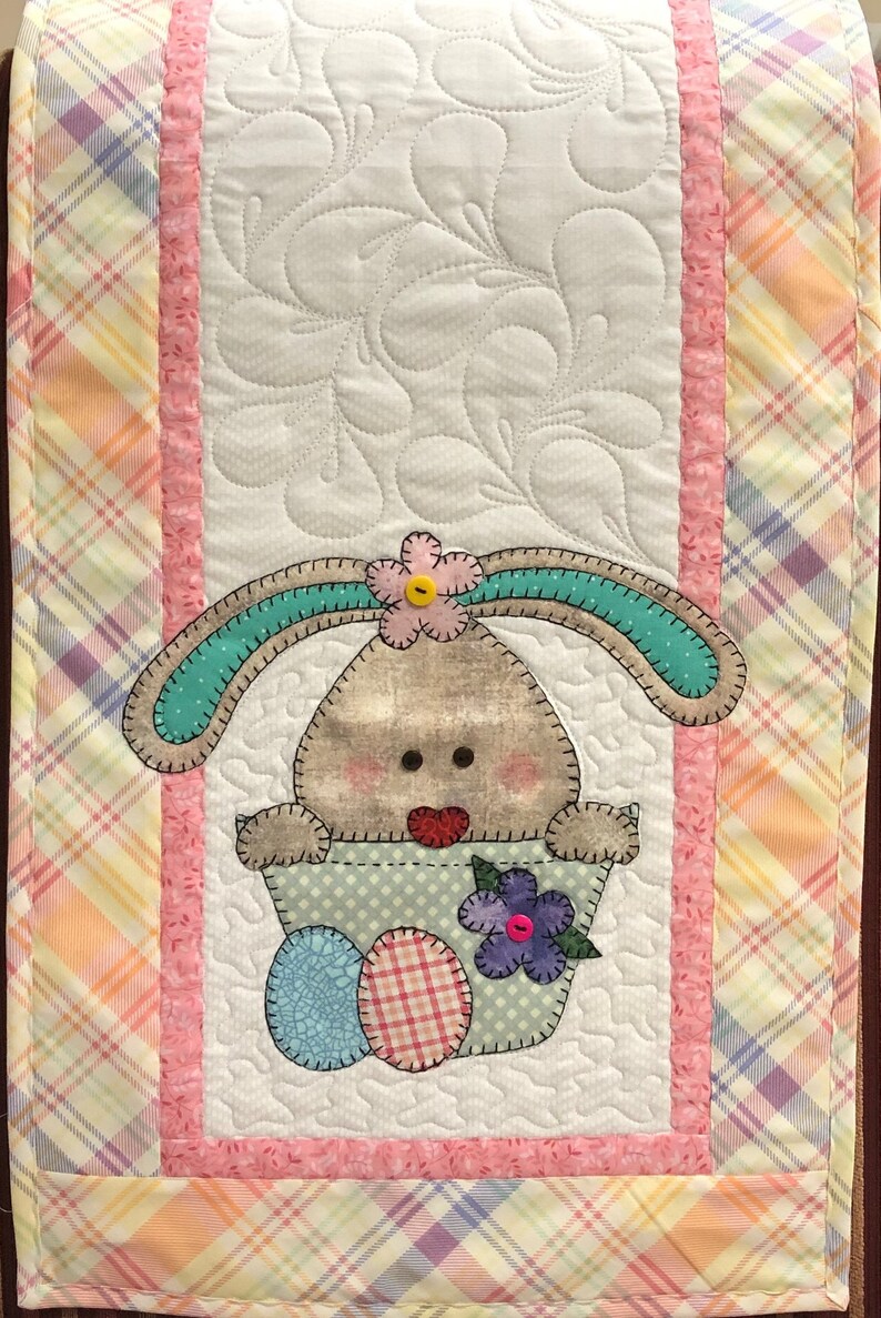 Easter Bunny Applique Table Runner Pattern PDF Digital Download - Etsy