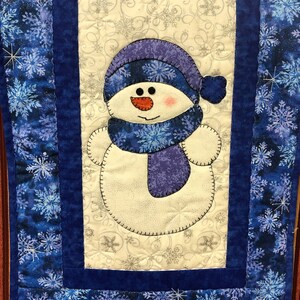Floppy Hat Snowman Applique Table Runner Pattern Digital Download PDF ...