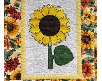 Sunflower Applique Table Runner Pattern PDF Digital Download