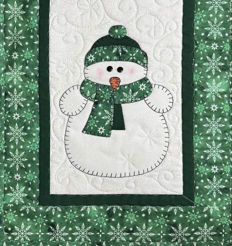 Snowman Applique Table Runner Pattern, Digital Download PDF - Etsy Canada