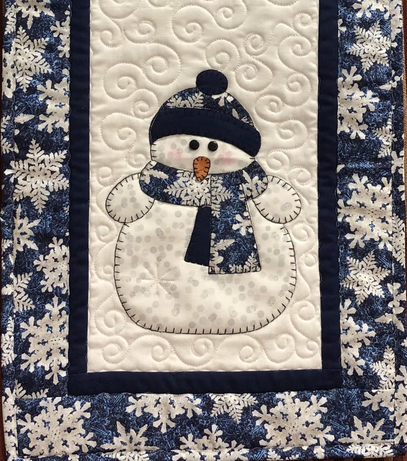 Snowman Applique Table Runner Pattern, Digital Download PDF - Etsy Canada