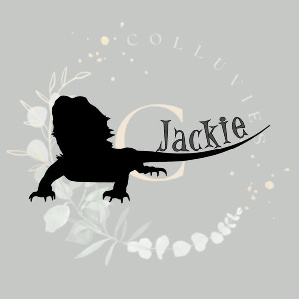 Bearded Dragon Custom Name Decal | Custom Tank Decal