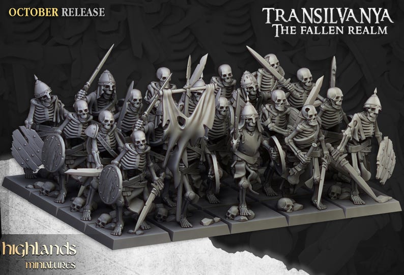 Undead - Skeleton Swordmen 28/32mm Scale - Etsy