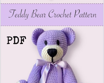 Teddy Bear Crochet Pattern PDF Download