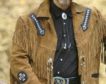 Men Suede Western Style Cowboy Leather Jacket With Fringe & | Etsy