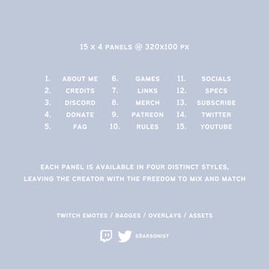 Paneles de personajes kawaii BIG SET / paneles de canal de Twitch de píxeles / paneles y recursos adorables para streamers imagen 2