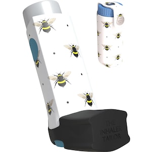 Bees - Handmade Inhaler Case - Cover for Asthma & COPD Ventolin, Salbutamol, Turbohaler, Easi-Breathe and Easyhaler Inhalers