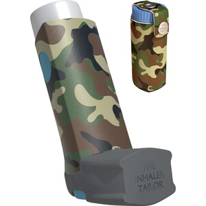 Camouflage - Handmade Inhaler Case - Cover for Asthma & COPD Ventolin, Salbutamol, Turbohaler, Easi-Breathe and Easyhaler Inhalers