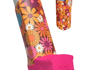 Flower Power - Handgefertigte Inhalator Tasche - Hülle für Asthma & COPD Ventolin, Salbutamol, Turbohaler, Easi-Breathe und Easyhaler Inhalatoren