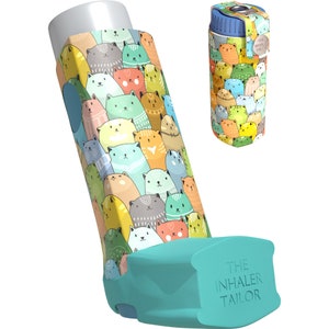 Perky Felines - Handmade Inhaler Case - Cover for Asthma & COPD Ventolin, Salbutamol, Turbohaler, Easi-Breathe and Easyhaler Inhalers