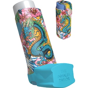 Dragon - Handmade Inhaler Case - Cover for Asthma & COPD Ventolin, Salbutamol, Turbohaler, Easi-Breathe and Easyhaler Inhalers