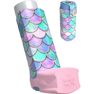 Mermaid - Handmade Inhaler Case - Cover for Asthma & COPD Ventolin, Salbutamol, Turbohaler, Easi-Breathe and Easyhaler Inhalers