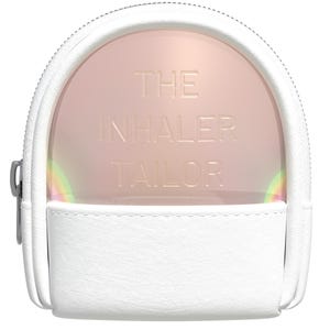 White Asthma Inhaler Pouch – Vegan Leather Bag – Suitable for NEXThaler, Accuhaler, Ellipta, Ventolin, Turbohaler, and Easyhaler Inhalers