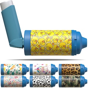 The Inhaler Tailor - Copridistanziatore per bambini e adulti - Copridistanziatore in pelle vegana in oltre 30 design - Fatto a mano in Inghilterra