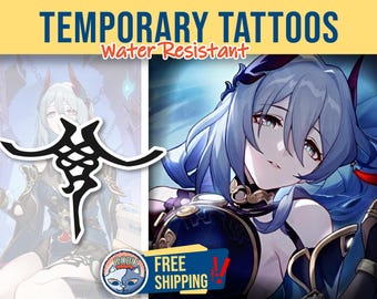 Hanya Temporary Tattoo | cosplayer tattoo | Fake Tattoo | Cosplay | Costume | Halloween | HSR Cosplay | Honkai Star Rail I Hanya cosplay