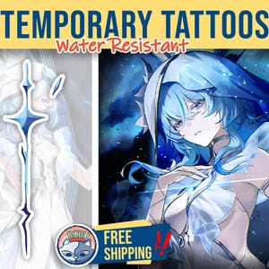 The Shorekeeper Temporary Tattoo | cosplayer tattoo | Fake Tattoo | Cosplay | Costume | Halloween | Wuwa Cosplay | Shorekeeper Tacet Mark