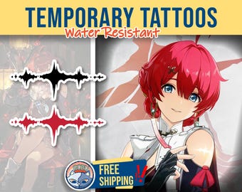 Danjin Temporary Tattoo | cosplayer tattoo | Fake Tattoo | Cosplay | Costume | Halloween | Wuwa Cosplay | Danjin Tacet Mark