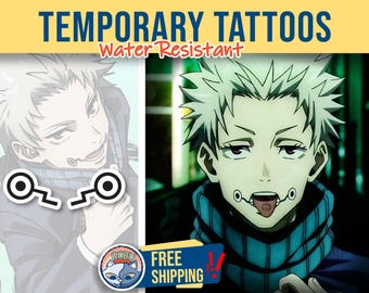 Toge Inumaki temporäres Tattoo | Cosplayer Tattoo | Fake Tattoo | Cosplay | Kostüm | Halloween | JJK Cosplay | Jujutsu Kaisen