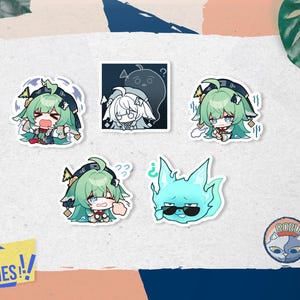 HuoHuo Honkai: Star Rail Stickers - Vinyl Glossy Waterproof Stickers Bottle stickers | laptop stickers | gift stickers | Stickers Bundle