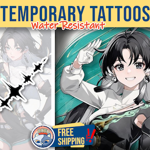 Jianxin tijdelijke tattoo | tatoeage cosplayer | Neptattoo | Cosplay | Kostuum | Halloween | Wuwa-cosplay | Jianxin Tacet Mark