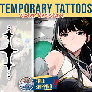 Baizhi Temporary Tattoo | cosplayer tattoo | Fake Tattoo | Cosplay | Costume | Halloween | Wuwa Cosplay | Baizhi Tacet Mark
