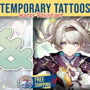 Firefly Temporary Tattoo | cosplayer tattoo | Fake Tattoo | Cosplay | Costume | Halloween | HSR Cosplay | Honkai Star Rail