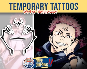 Sukuna temporäres Tattoo | Cosplayer Tattoo | Fake Tattoo | Cosplay | Kostüm | Halloween | JJK Cosplay | Jujutsu Kaisen