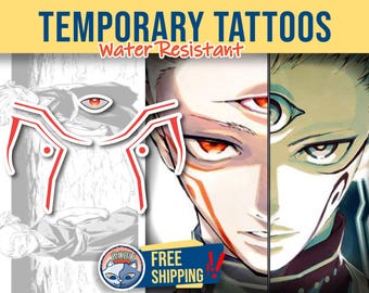 Maru & Cross temporäres Tattoo | Cosplayer Tattoo | Fake Tattoo | Cosplay | Kostüm | Halloween | Jujutsu Kaisen Modulo |  JJK Cosplay