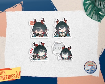 Stickers Zhuang Fangyi - Arknights Endfield-stickers |  Glanzende waterdichte vinylstickers Flesstickers | laptopsticker | cadeausticker