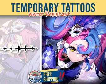 Roccia Temporary Tattoo | cosplayer tattoo | Fake Tattoo | Cosplay | Costume | Halloween | Wuwa Cosplay | Roccia Tacet Mark