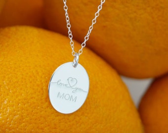 LOVE YOU MOM- Sterling zilveren ketting voor Moederdag