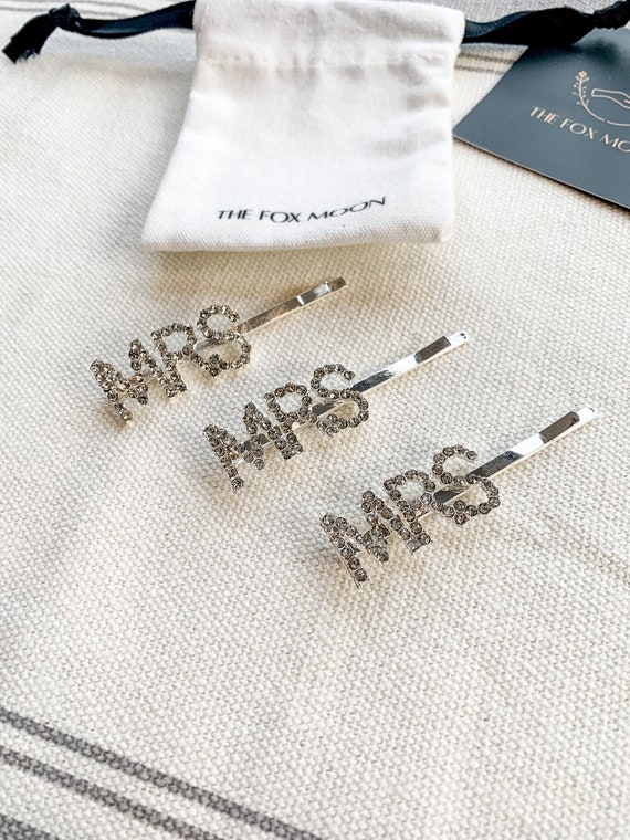 MRS Hair Clip | Bride hair accessories, Bride Hair Clip, Wifey hair accessories, Mrs Hair accessories, Bride hair pin