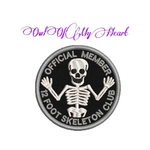 12 Foot Skeleton Club Patch