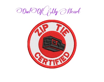 Parche certificado Zip Tie (2 tamaños disponibles)