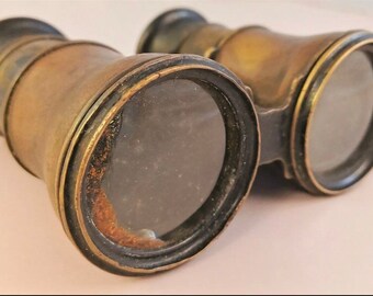 Vintage opera glasses, theatre glasses, steampunk accessories, French theatre vintage binoculars, steampunk style