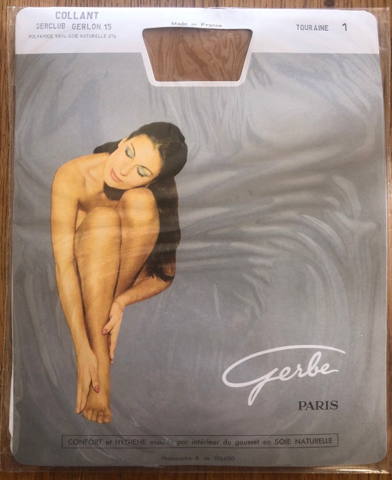 Vintage pantyhose, Gerbe, Paris, French vintage de