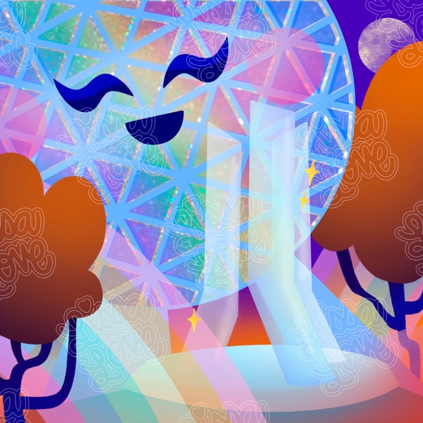 Rainbow Connections Art Print - Inspired by EPCOT’s Spaceship Earth