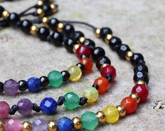 7 Chakra Gemstone Bracelet: Healing, Energy Balance, Spiritual Jewelry