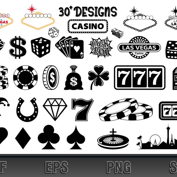 Las Vegas SVG Bundle | Casino SVG | Welcome to Fabulous Las Vegas Nevada SVG | Cut File