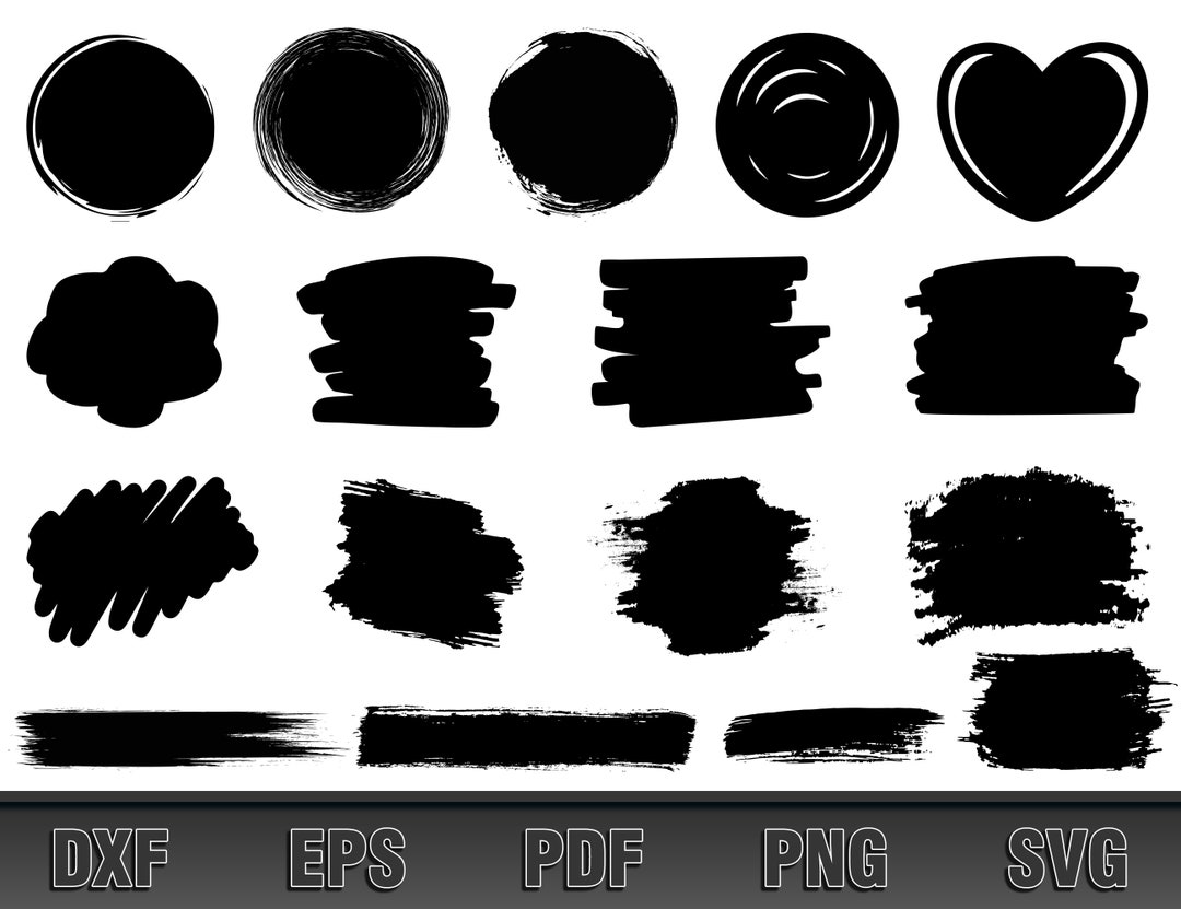 Paint Brush Strokes SVG Brush Stroke SVG Brush SVG Hand Drawn Brush Cut