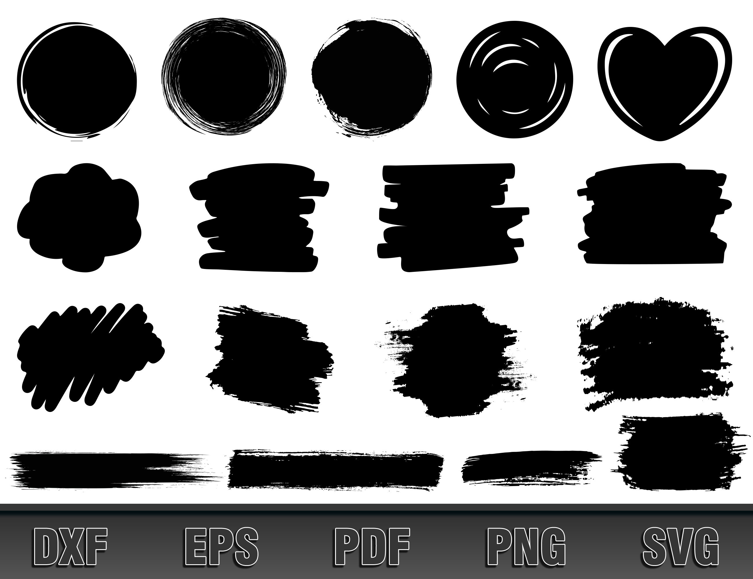 Paint Brush Strokes SVG | Brush Stroke SVG | Brush SVG | Hand Drawn Brush |  Cut File.