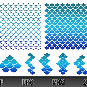 Mermaid Scales SVG Mermaid Cut File Pattern Fish Scales - Etsy