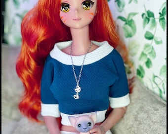 Kitty Doll Necklace for BJD Smart Doll, Dollfie Dream, MSD